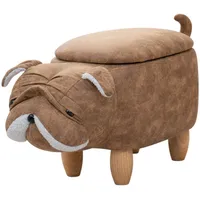 Svita Tierhocker mit Stauraum Polyester 0 x 0 x 0 cm Braun