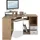 Bega Consult Eckschreibtisch mit Tastaturauszug & Aufsatz in Eiche Sonoma Optik, Weiß - Kompakter Bürotisch Computertisch mit Ablagefächern - 135 x 94 x 95 cm (B/H/T)