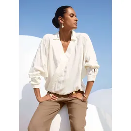 Madeleine Bluse im Wickel-Look Weiß 40
