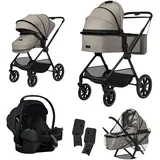 Babywelt MOON CLICC Set mit Babyschale Mud 2025, Beige