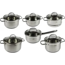 Rösle Elegance Topf-Set 9-tlg. 3 x Kochtopf + 2 x Bratpfanne + Bratentopf + Stielkasserolle + Milchtopf + Dampfeinsatz