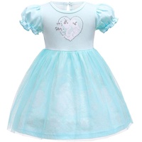 Lito Angels Prinzessin Elsa Kostüm Kleid für Kleinkind Mädchen, Eiskönigin Verkleidung Casual Sommerkleid, Größe 12-18 Monate 86