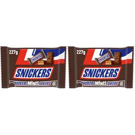 Snickers Minis, mit Erdnuss und Karamell, Eine Packung (1 x 227 g) (Packung mit 2)