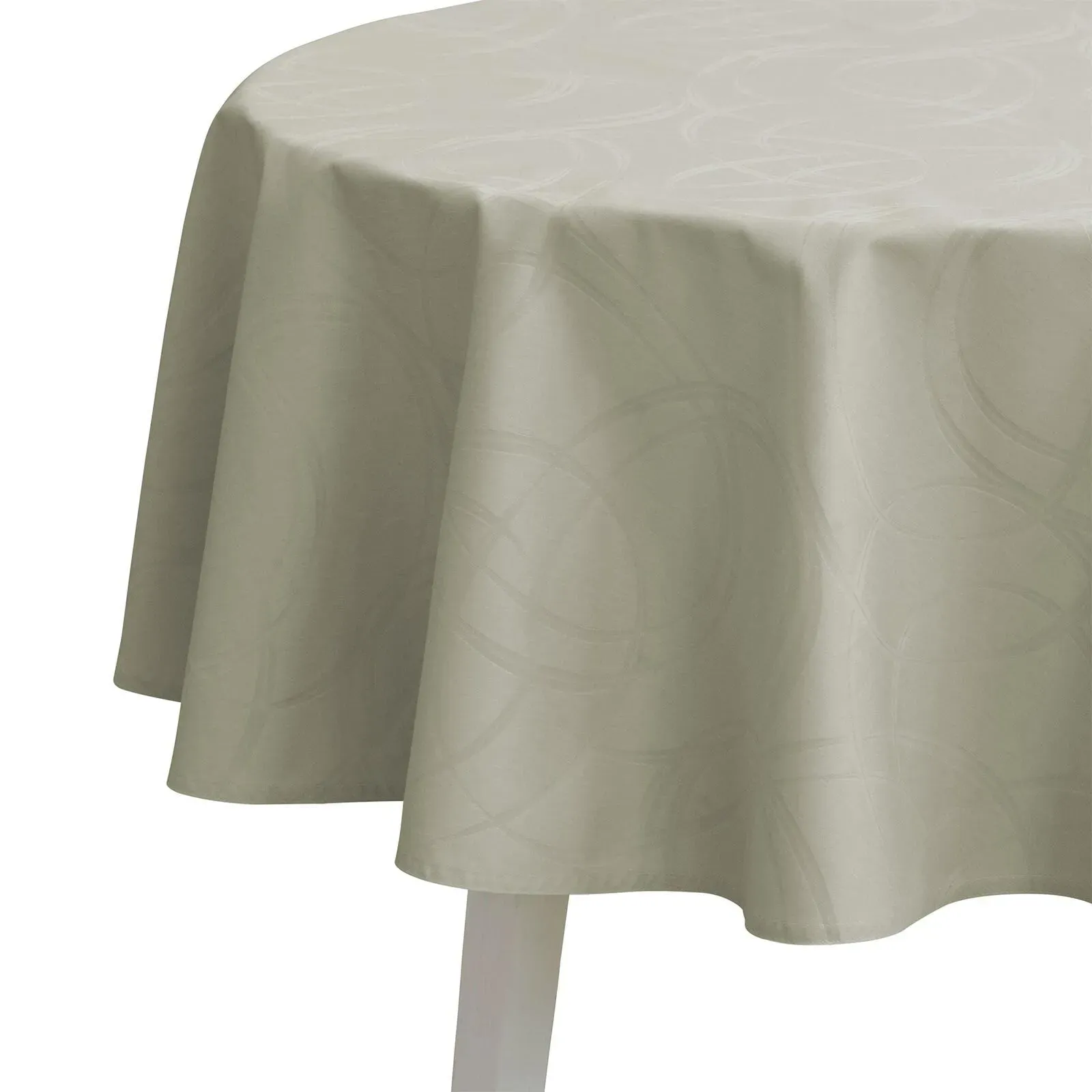 Pichler Tischwäsche Loop Tischdecke 160 cm rund | silber - grau