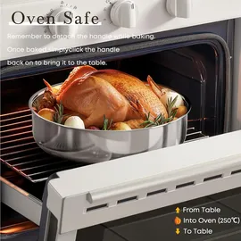 luxuskollektion Edelstahl Töpfe Pfannen Set Induktion Keramik Antihaft