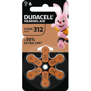 Duracell 312 (PR41) B6 Hörgerätebatterie