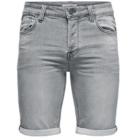 ONLY and SONS ONSPly Life Reg D Blue Slim Fit Shorts grau