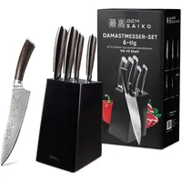 BEM Saiko 6-tlg. Damastmesser Damast Küchenmesser Knife Set aus