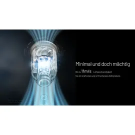 Nitecore NEF01 Handventilator, Aluminiumgehäuse, 5 Gebläsestufen, wiederaufladbar per USB-C