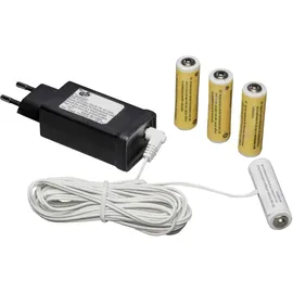 Konstsmide Netzadapter für Batterieartikel 4 x AA 1.5V Batterien, 6V, DC/0,5A