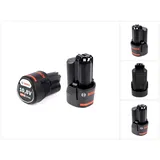 Bosch Akku Starter Set 2x GBA 10,8 V 2,0 Ah / 2000 mAh Li-Ion Professional ( 2607336879 )