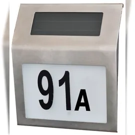 Gravidus Edelstahl Solar Hausnummer Nummer Leuchte beleuchtet Beleuchtung LED