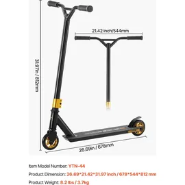 Vevor Stunt Scooter, komplette Trick-Scooter für Kinder im Alter von 11–13 Jahren, Freestyle-Street-Rider für Fortgeschrittene und Anfänger,