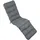 Beautissu Deckchair Auflage 200 x 50 x 8 cm grau 1 St.