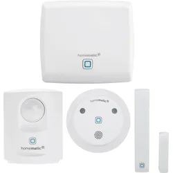 HOMEMATIC IP Smart-Home Starter-Set "Sicherheit (4-tlg)", weiß, B:11,8cm H:10,4cm T:2,6cm, Smart-Home-Stationen