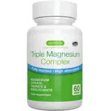 Igennus Healthcare Nutrition Triple Magnesium Komplex, Magnesium Glycinat, Taurat & Citrat, hohe Bioverfügbarkeit und Absorption, magenfreundlich, vegan und hypoallergen, 60 Tabletten, von Igennus