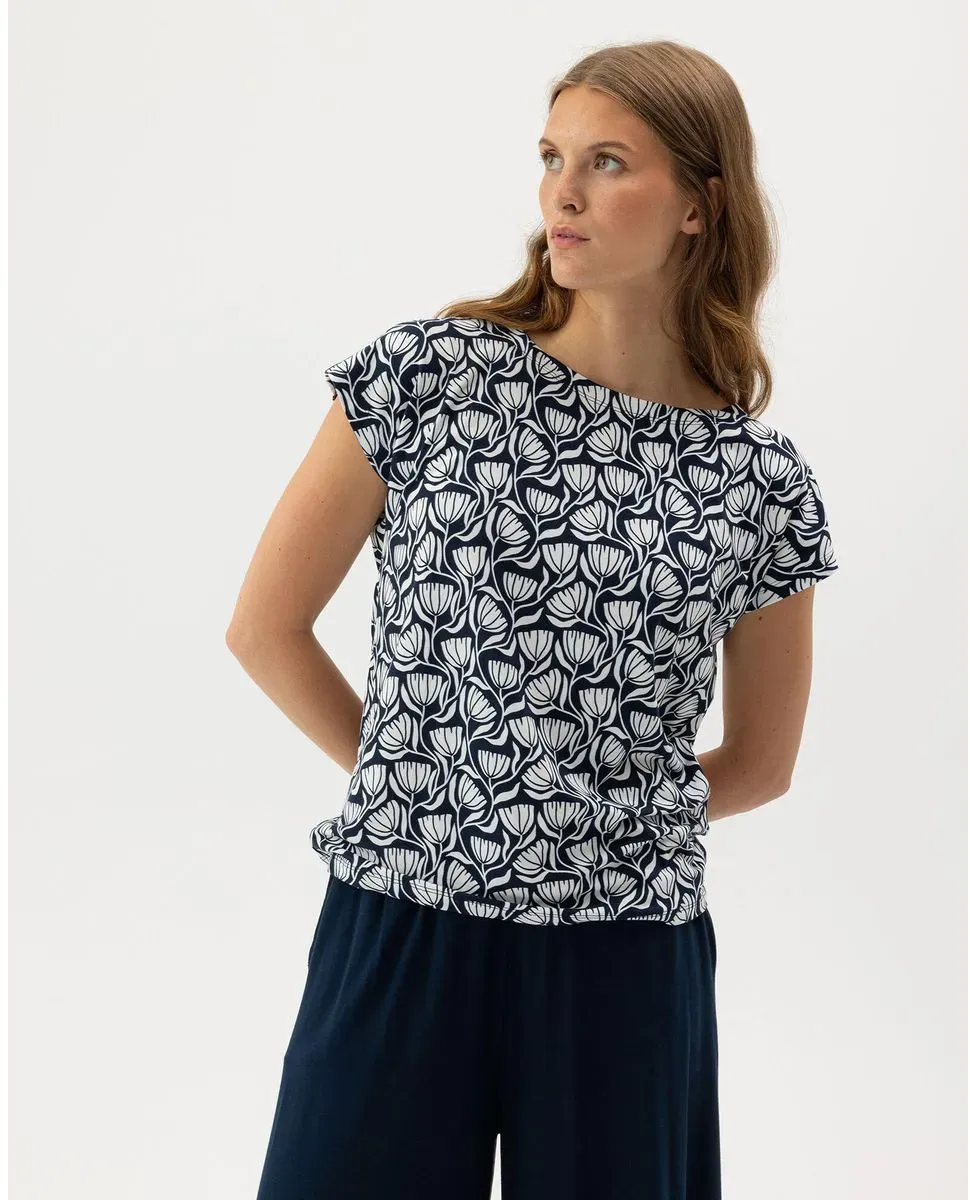 Holebrook Ellen Capsleeve navy (pattern) (664) XL