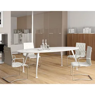 Besprechungstisch oval Weiß Selno