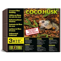 Catit Exo Terra Coco Husk (Kokoschips) - tropisches Terrariensubstrat, 3er Pack