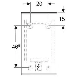 Geberit Option Plus 40x70cm, Alu elox., dir./ind. Beleucht.