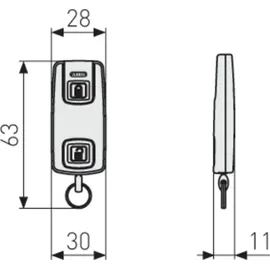 ABUS CFF3100 Fernbedienung Türsicherung Schwarz