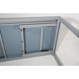 Gardissimo Faro Keramik Ausziehtisch Gartentisch 160-260x90cm silber