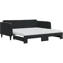 vidaXL Tagesbett 90 x 190 cm Schwarz