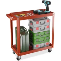 Relaxdays Werkstattwagen, mit 2 Ebenen, mobiler Montagewagen, bis 100