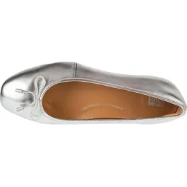 FitFlop Delicato Bow Soft Ballerina IH2-011, Women Ballerinas für Damen, silber, Größe 37 EU