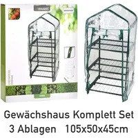 PROGARDEN Gewächshaus 3-Etagen Grün