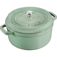 Staub Cocotte 18 cm rund salbeigrün