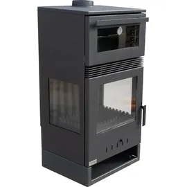 Teba TKS 15 Stahl Schwarz/Abdeckplatte Glas