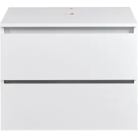 Beliani Waschbeckenunterschrank 60 x 47 cm Weiß