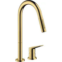 Hansgrohe Axor Citterio M 2-Loch 220 mit Ausziehbrause polished gold optic