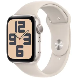 Apple Watch SE 2024 GPS 44 mm Aluminiumgehäuse Polarstern, Sportarmband Polarstern M/L