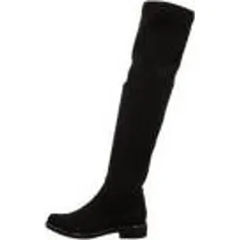 CAPRICE Damen Overknee Stiefel Kleiner Absatz Vegan, Schwarz (Black Stretch), 41 EU - Gr.: