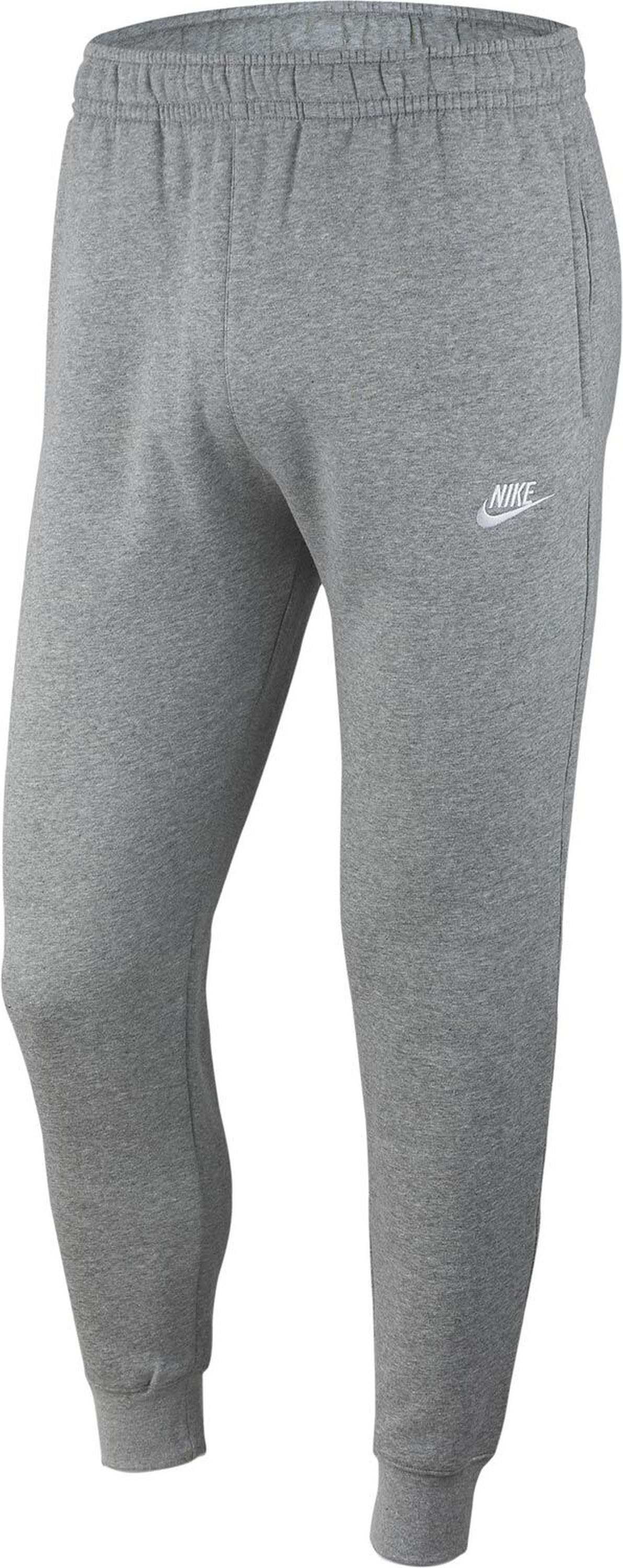 Nike NSW CLUB Sweathose Herren in dk grey heather-matte silver-white, Größe M - grau