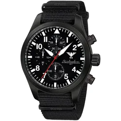 KHS AIRBSC.NB Herrenarmbanduhr Airleader Chronograph Schwarz