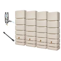 4rain Slim Wandtank Set 1400 l sandbeige