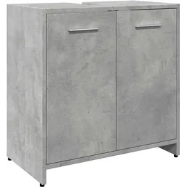 vidaXL Waschbeckenunterschrank 60 x 60 x 33 cm Grau