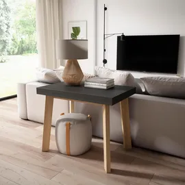 SKRAUT HOME Ausziehtisch 180 x 73 x 90 cm schwarz