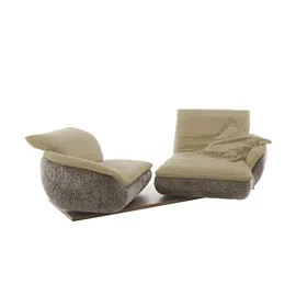 KOINOR Eckcouch Leder 3-Sitzer Blau