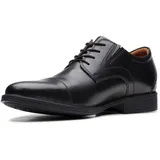 CLARKS Whiddon Cap Oxford Herren Schwarzes Leder 46