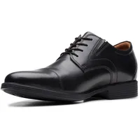 CLARKS Whiddon Cap Oxford Herren Schwarzes Leder 46