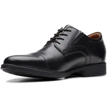 CLARKS Whiddon Cap Oxford Herren Schwarzes Leder 46