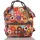 KMISSO City Backpack Pachwork Rucksack Blumen Bunt Himmelblau