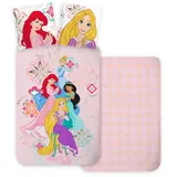 BrandMac Disney Princess Baby Bettwäsche 100 x 135 cm + Rosa