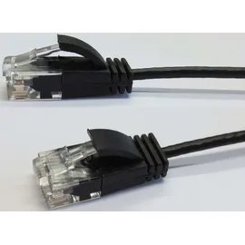 Wantec Cat6a UTP 1m, Netzwerkkabel Schwarz U/UTP (UTP),