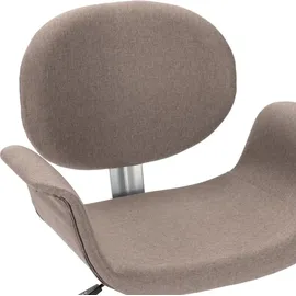 vidaXL Drehbarer Bürostuhl Stoff Taupe
