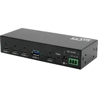 Exsys USB 3.2 Gen 2x1 Hub 4-Port (USB-C, 4 Ports), Dockingstation + USB Hub, Schwarz